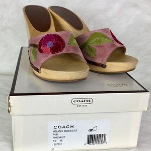 Coach Melaney Suede Wedge